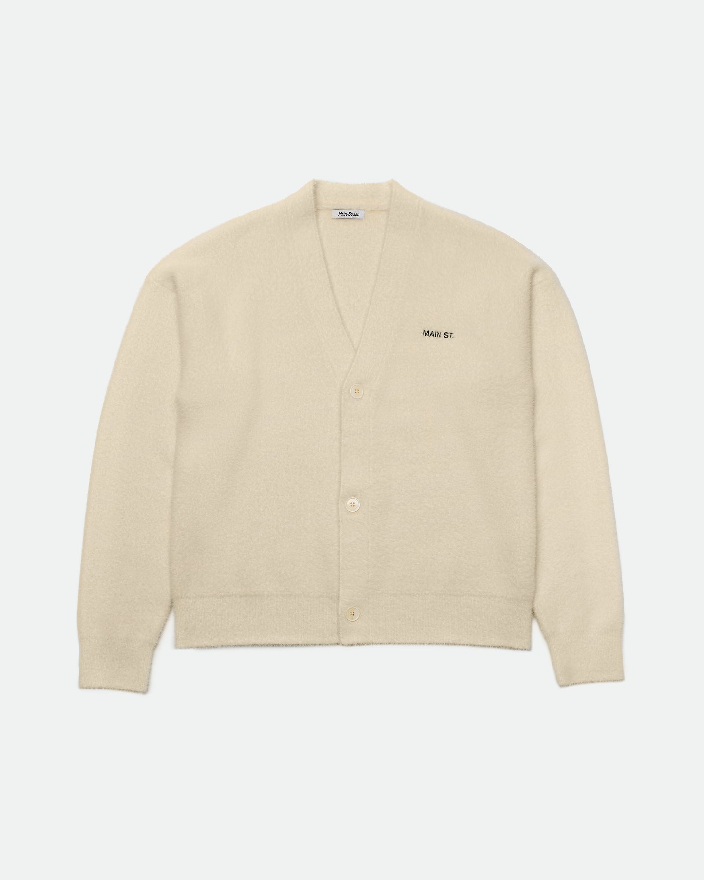 Fuzzy Knit Cardigan - Ivory