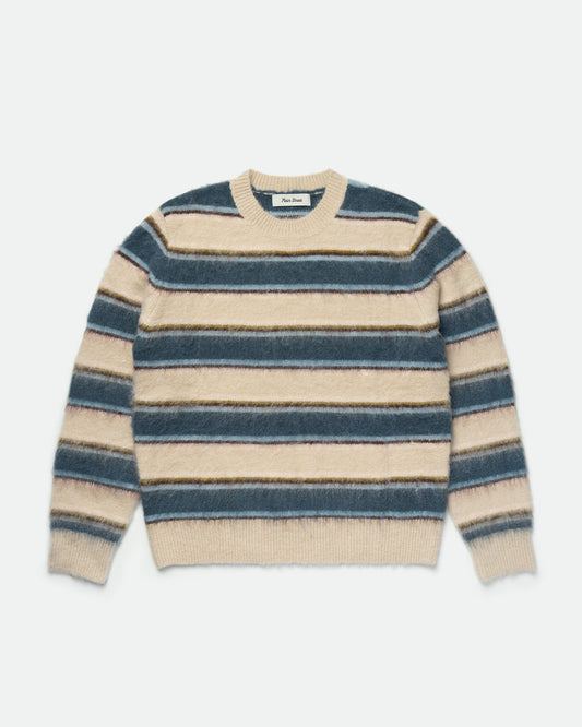 Stripe Mohair Knit Sweater